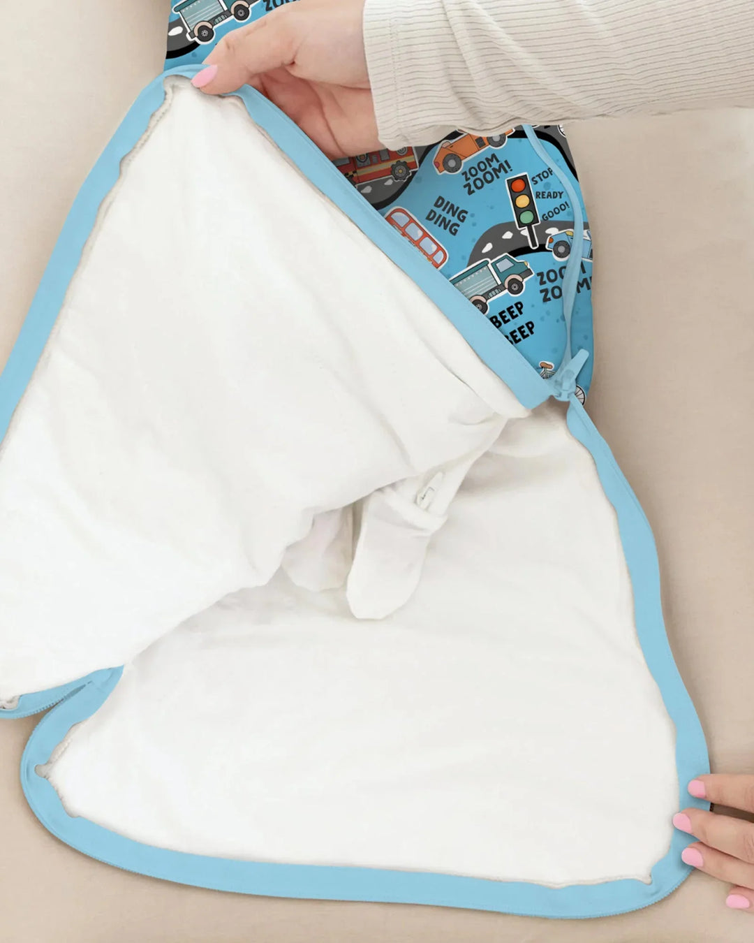 Zoom Zoom Beep Beep Bamboo Sleep Bag