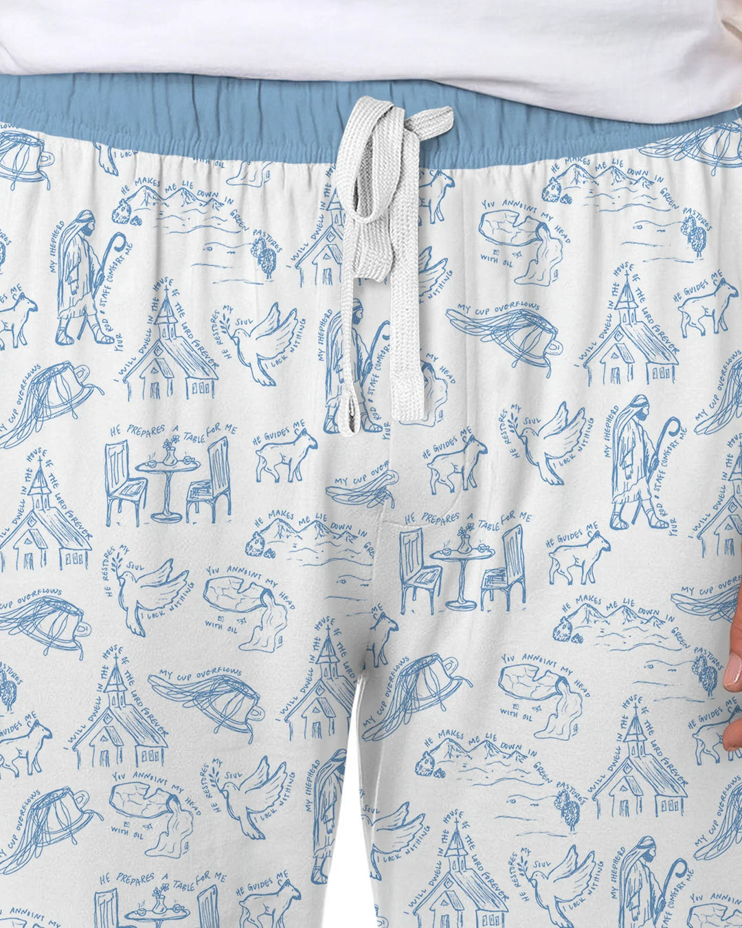 Psalm 23 Sketch Bamboo Men's Pajama Set
