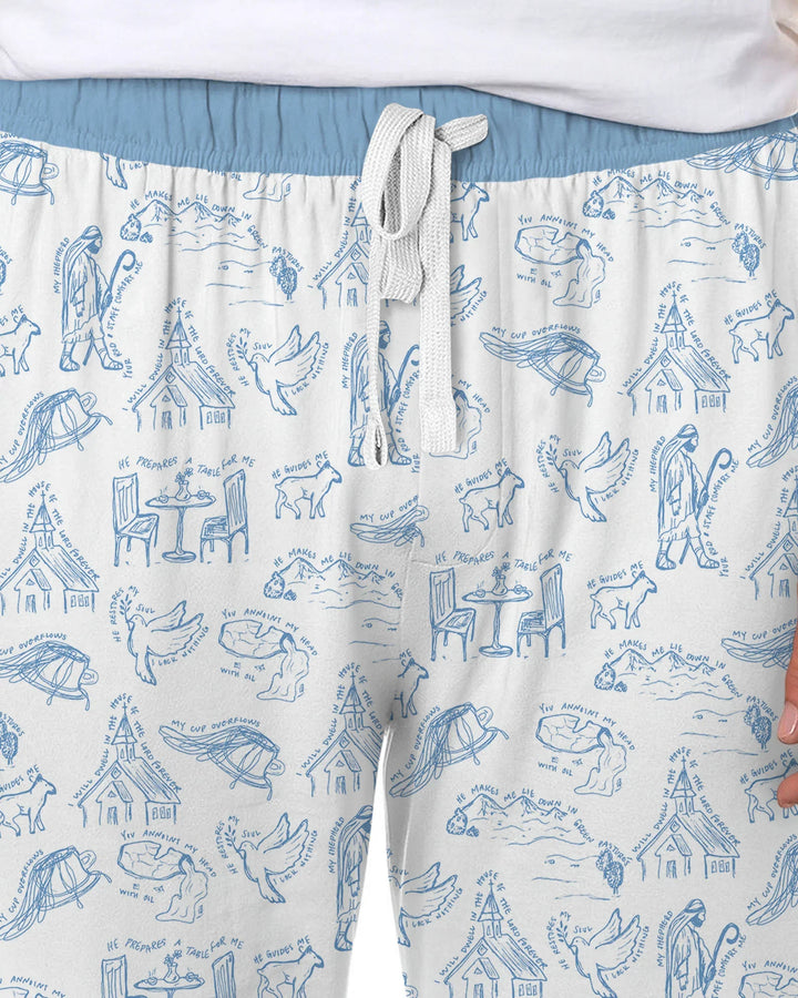 Psalm 23 Sketch Bamboo Men's Pajama Set