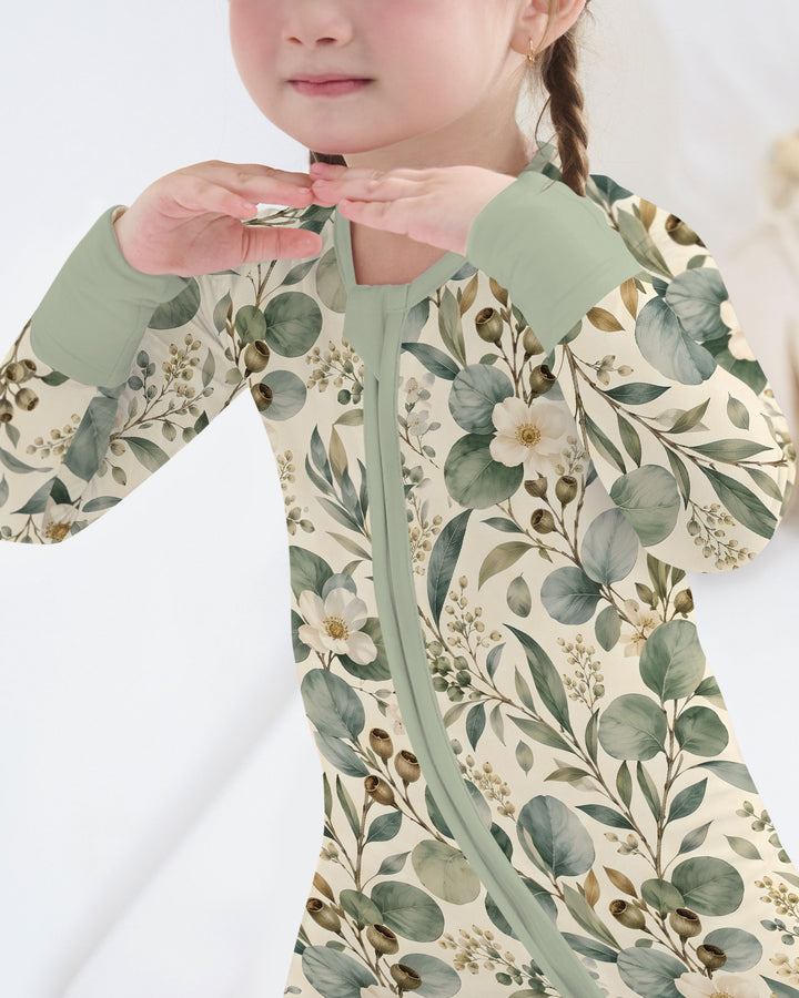 Eucalyptus Botanical Floral Pattern Bamboo Convertible Zippy