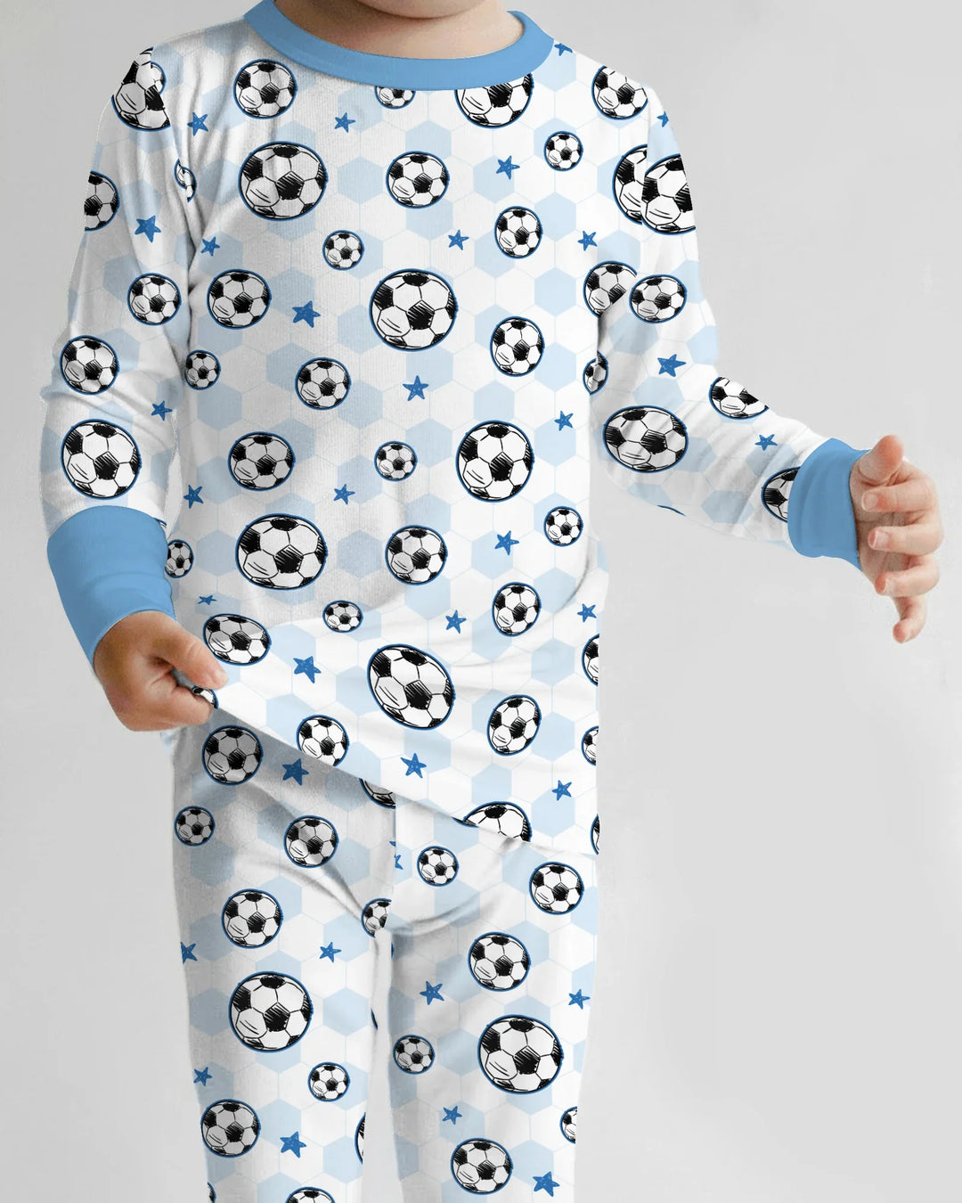 Goal Squad Family Matching Bamboo Two Piece Long Sleeve Pajama Set