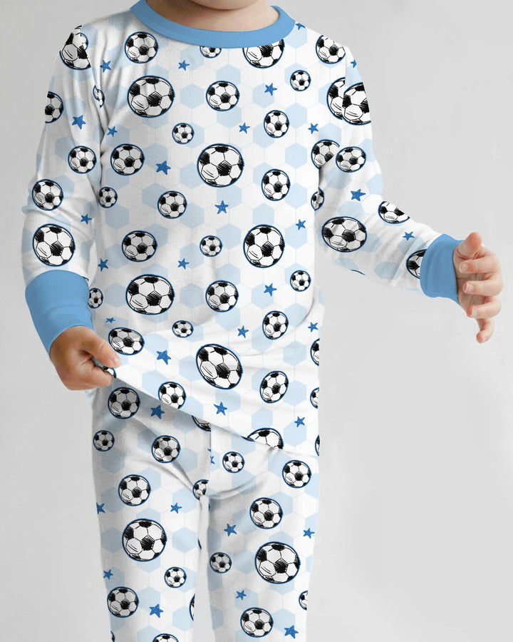 Goal Squad Family Matching Bamboo Two Piece Long Sleeve Pajama Set