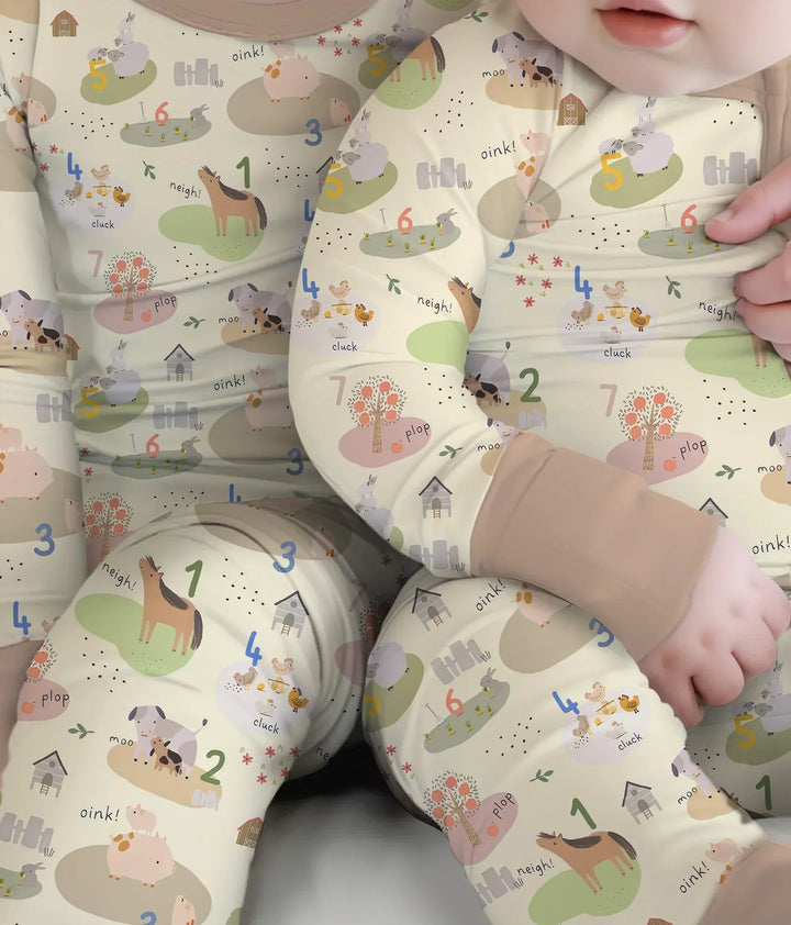 Farm Animal Counting Bamboo Convertible Zippy