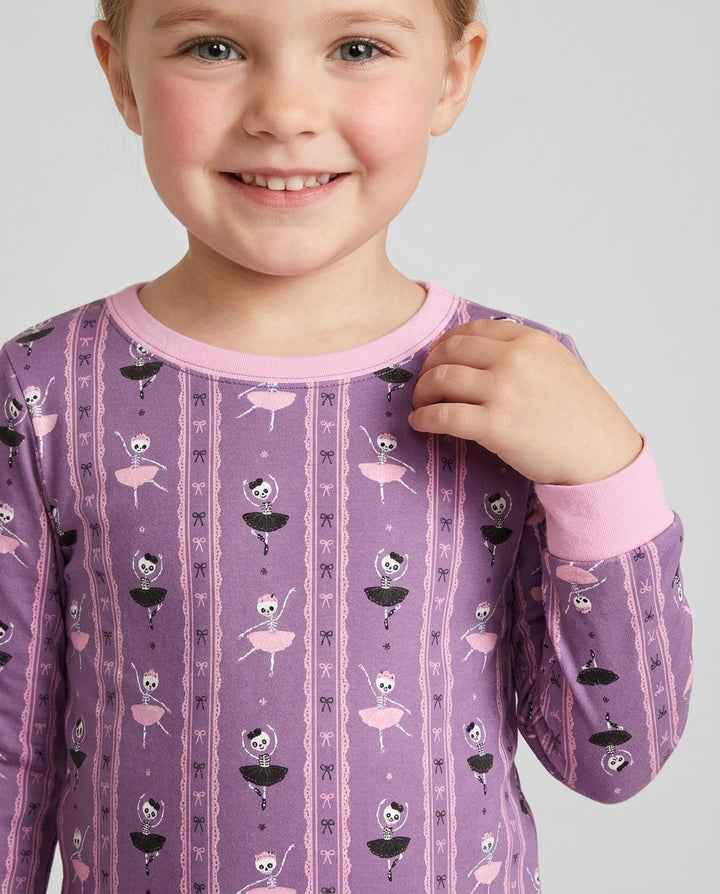 Spooky Ballerina Parade Bamboo Two Piece Long Sleeve Pajama Set