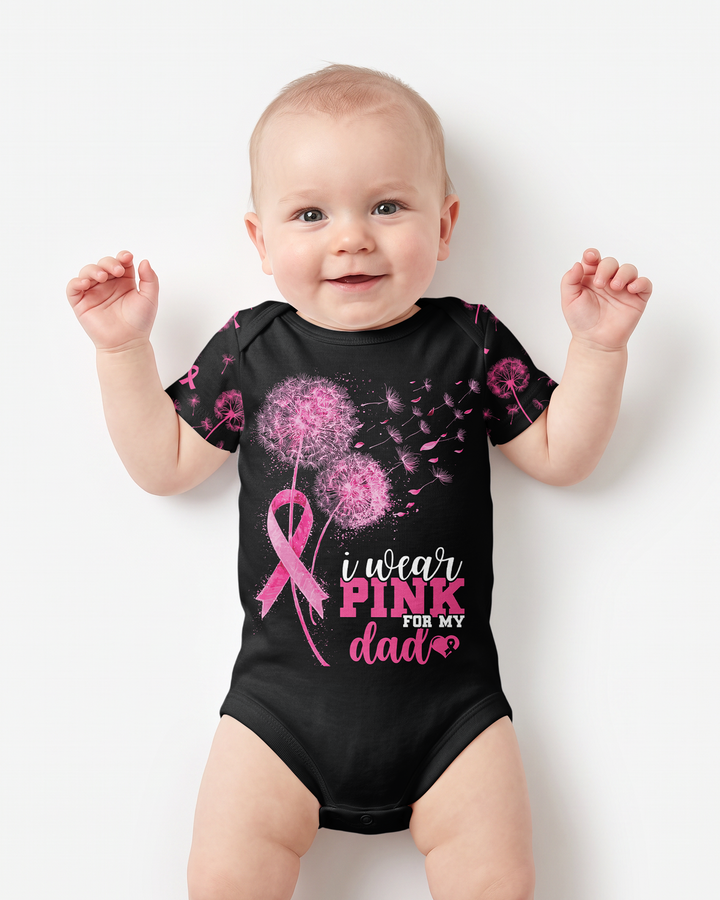 Dandelion Pink For Dad Bamboo Bodysuit