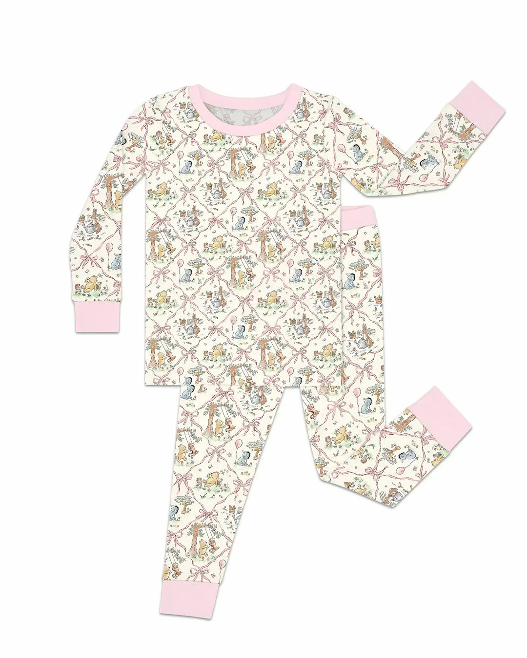 Spring Meadow Friends Bamboo Two Piece Long Sleeve Pajama Set