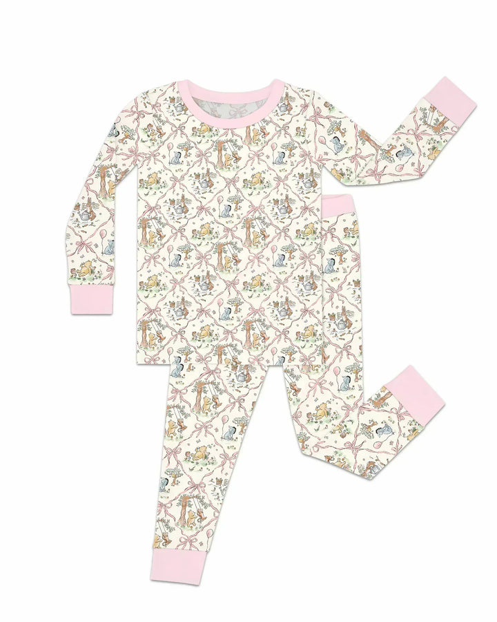 Spring Meadow Friends Bamboo Two Piece Long Sleeve Pajama Set