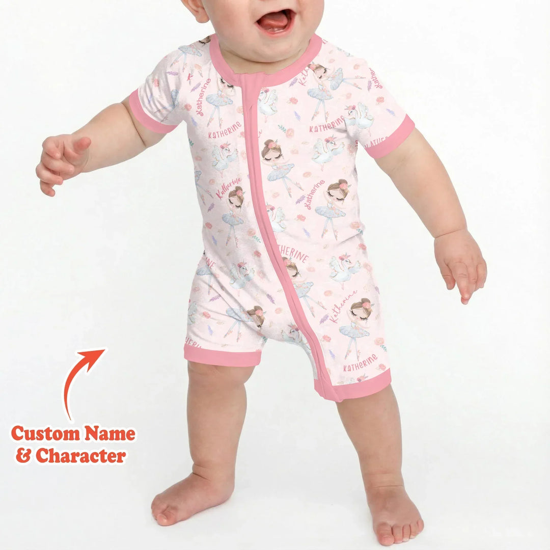 Custom Name Ballerina Doll Bamboo Shorty Zippy