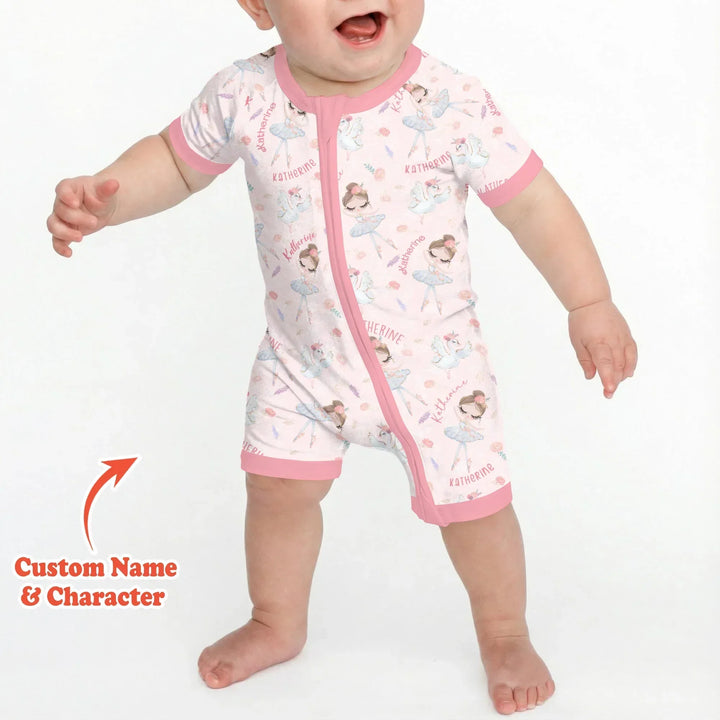Custom Name Ballerina Doll Bamboo Shorty Zippy