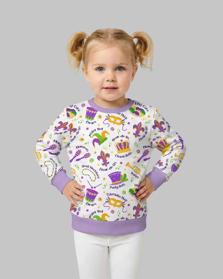 Mardi Gras Family Matching Bamboo Crewneck Sweatshirt