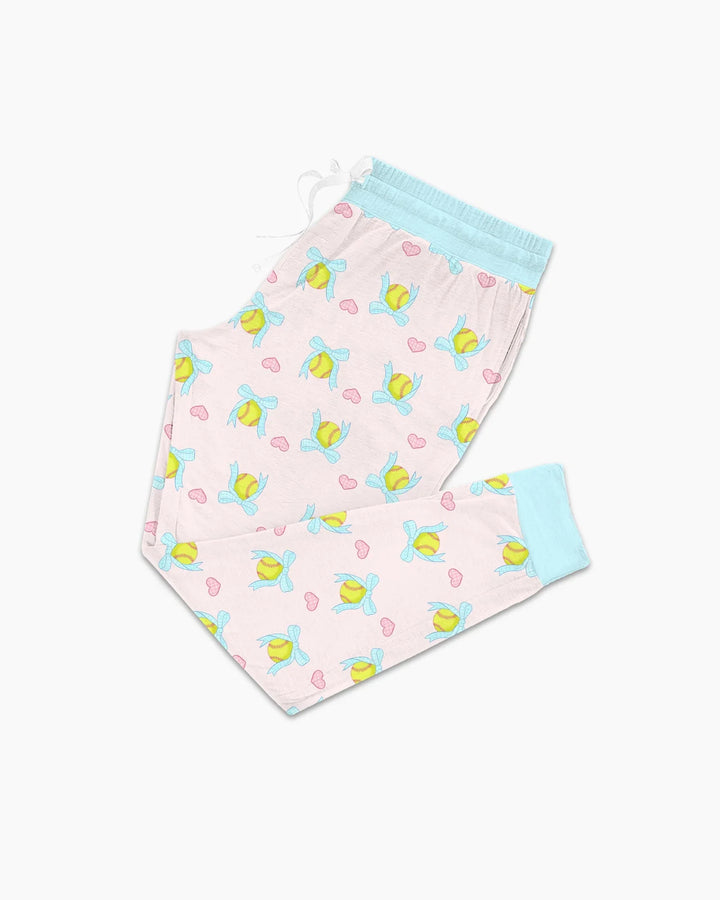 Softbal Coquette Bow Women Pajama Set