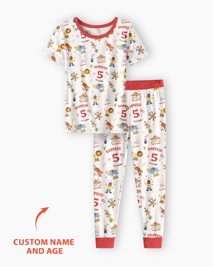 CUSTOM Template Bamboo Two Piece Short Sleeve Pyjamas Set