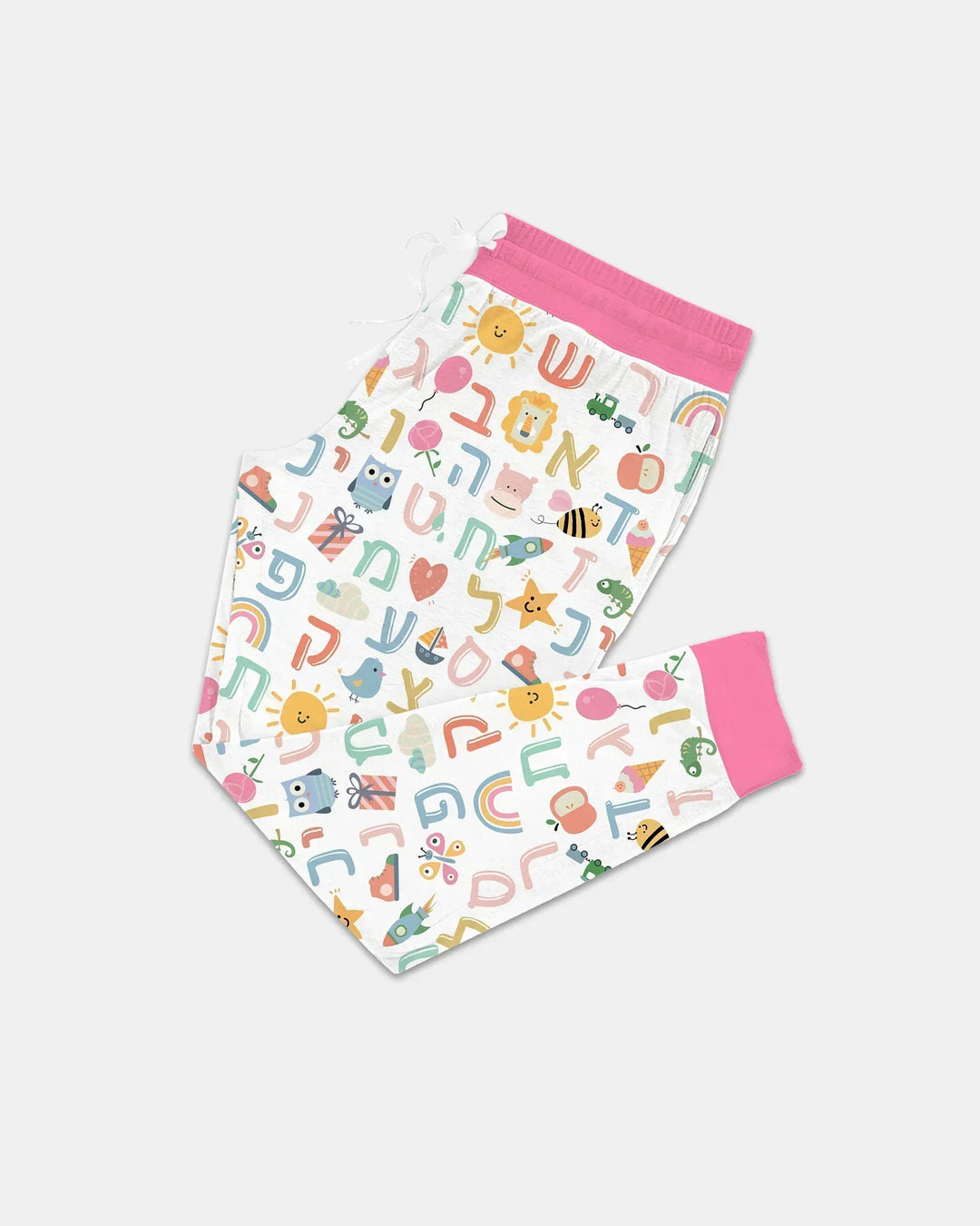 Hebrew Alphabet Bamboo Women Pajama Set