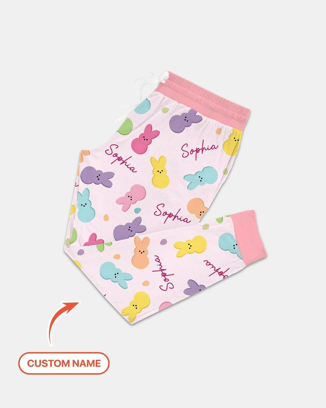 Personalized Easter Bunnies Family Matching Bamboo Women Pajama Set