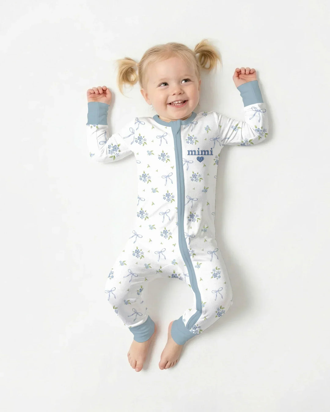 Mommy and Me Matching Embroidered Baby Bamboo Convertible Zippy