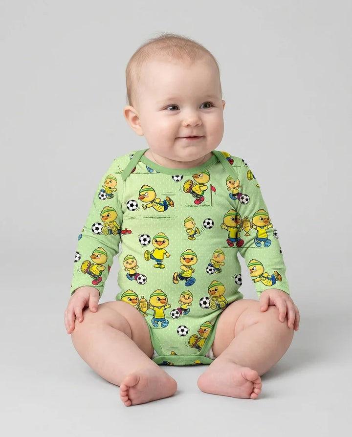 Brasil Soccer Fan Family Matching Bamboo Bodysuit