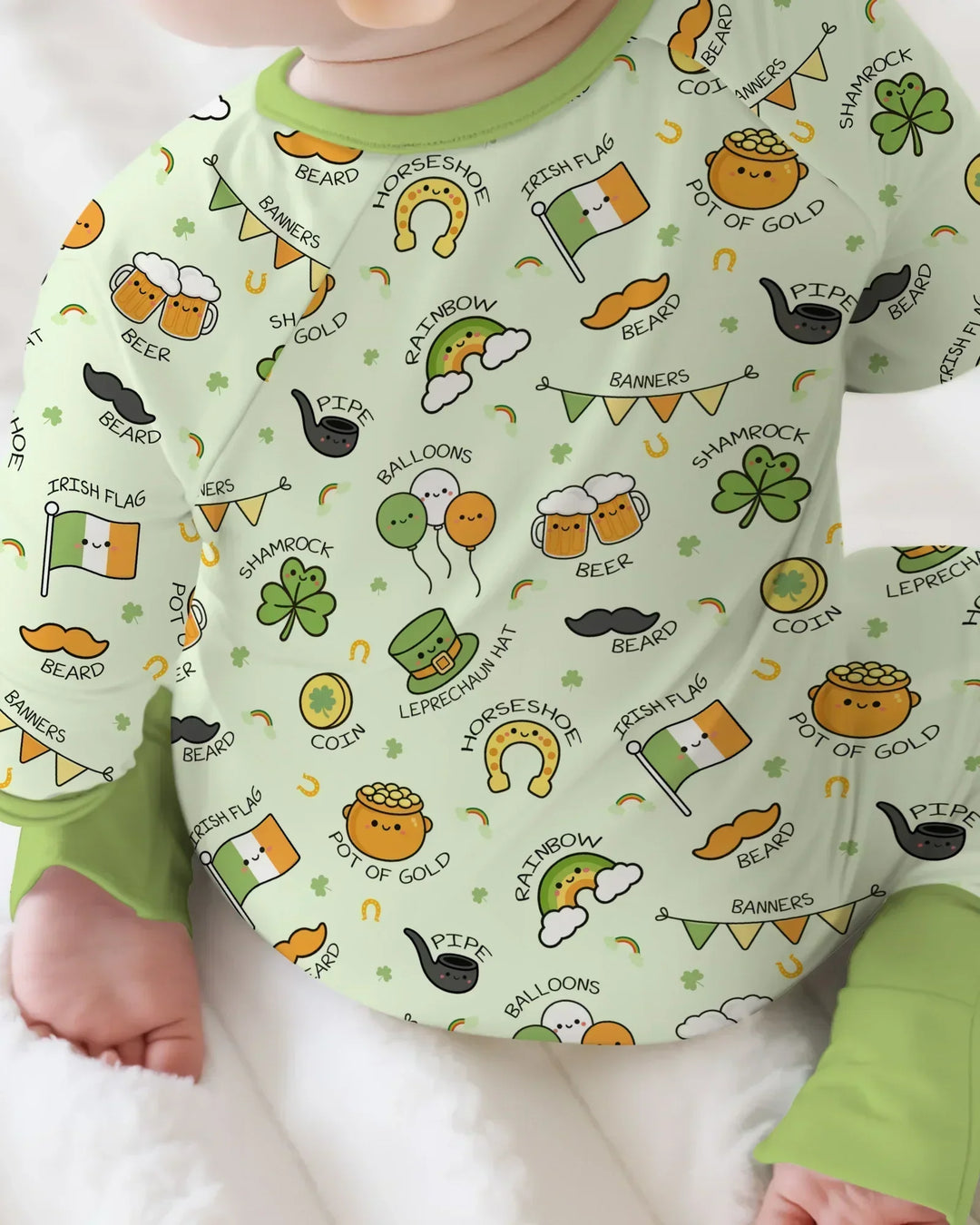 Kawaii St Patrick's Day Bamboo Convertible Zippy