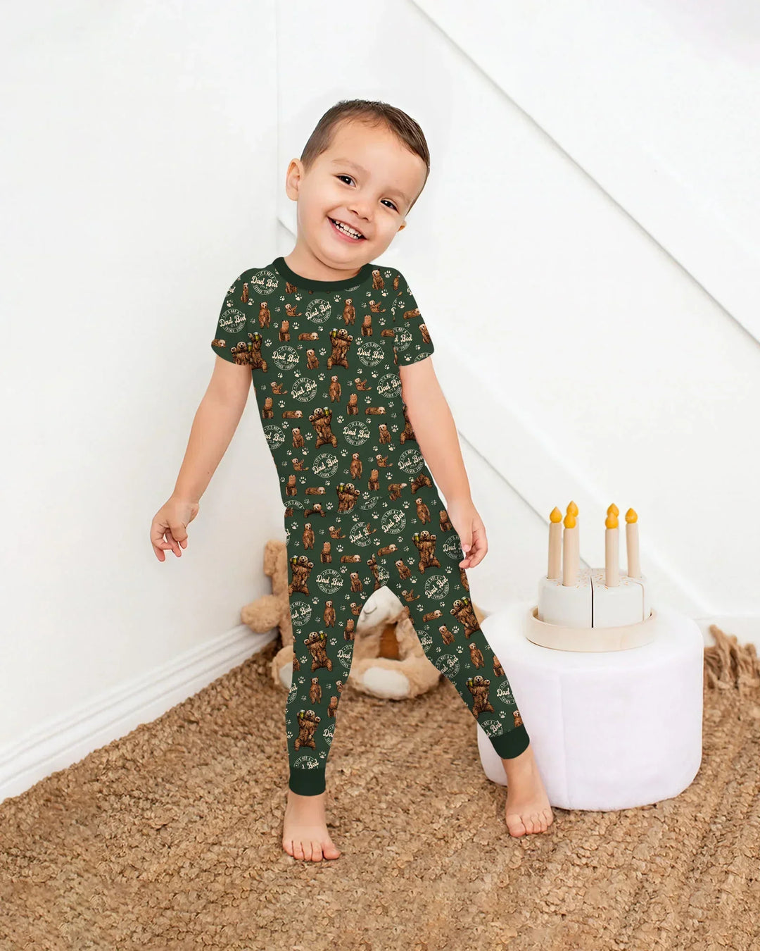 Daddy Bear It's Not A Dad Bod Bamboo Two Piece Short Sleeve Pajama Set