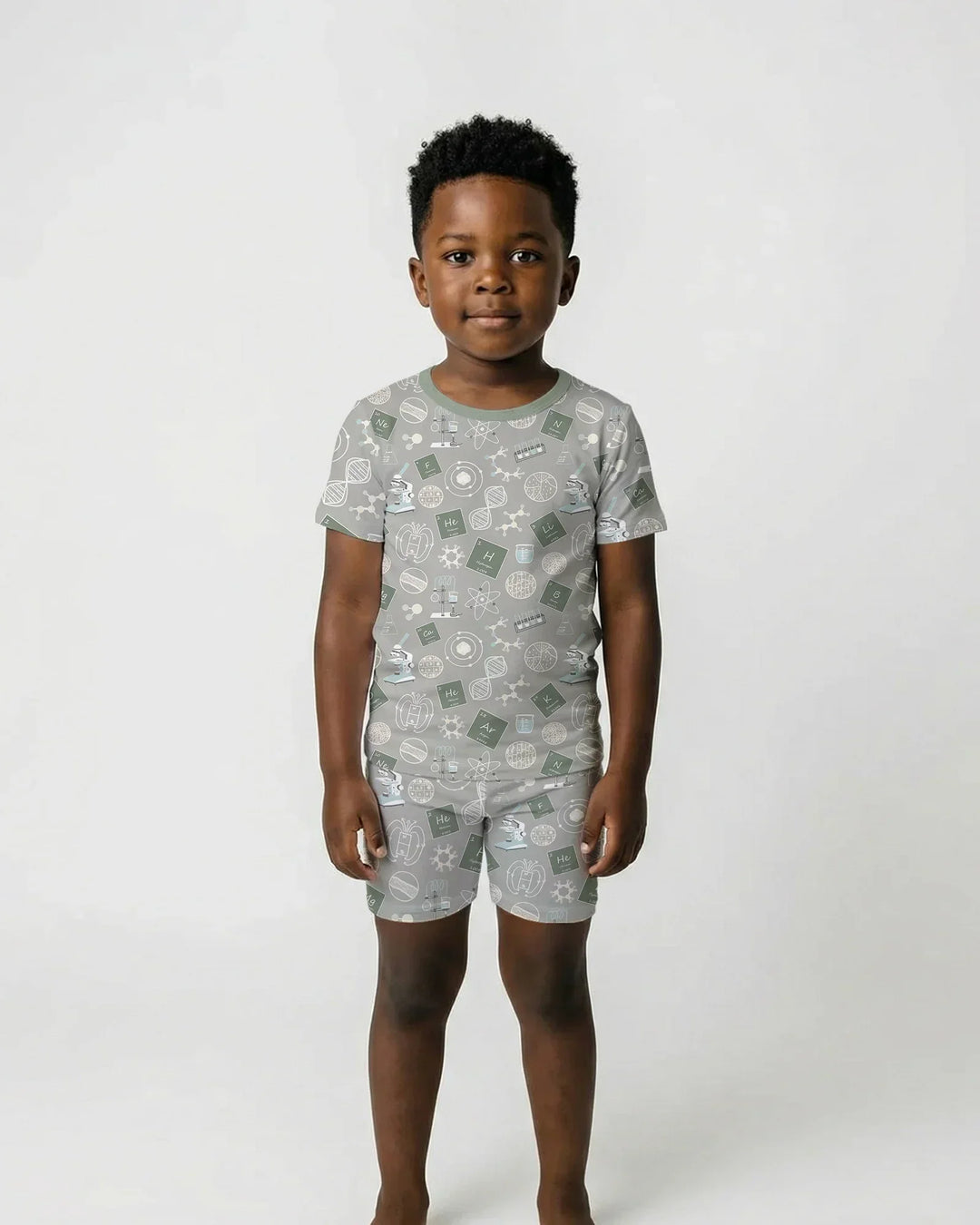 A Moment Of Science Bamboo Two Piece Short Sleeve Shorts Pajama Set