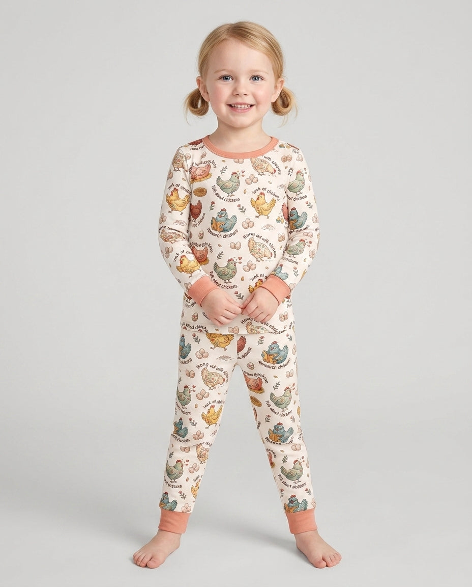 Template Bamboo Two Piece Long Sleeve Pyjamas Set