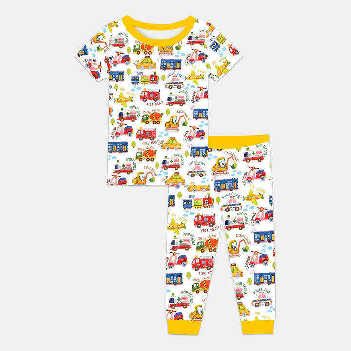 Beep Beep Adventure Bamboo Two Piece Short Sleeve Pajama Set