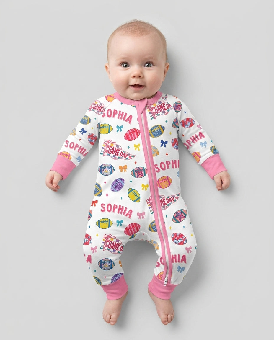 Custom Name Game day Bamboo Convertible Zippy