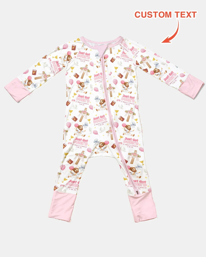 Custom Name Baptism Just Got Dunk'd Bamboo Convertible Zippy