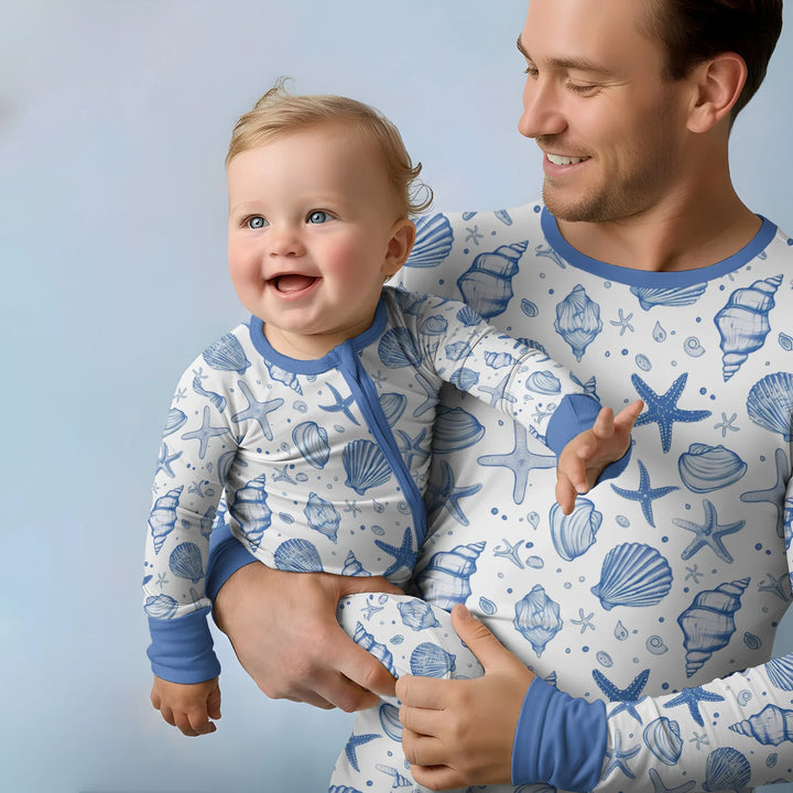 Coastal Charm Family Matching Bamboo Convertible Zippy
