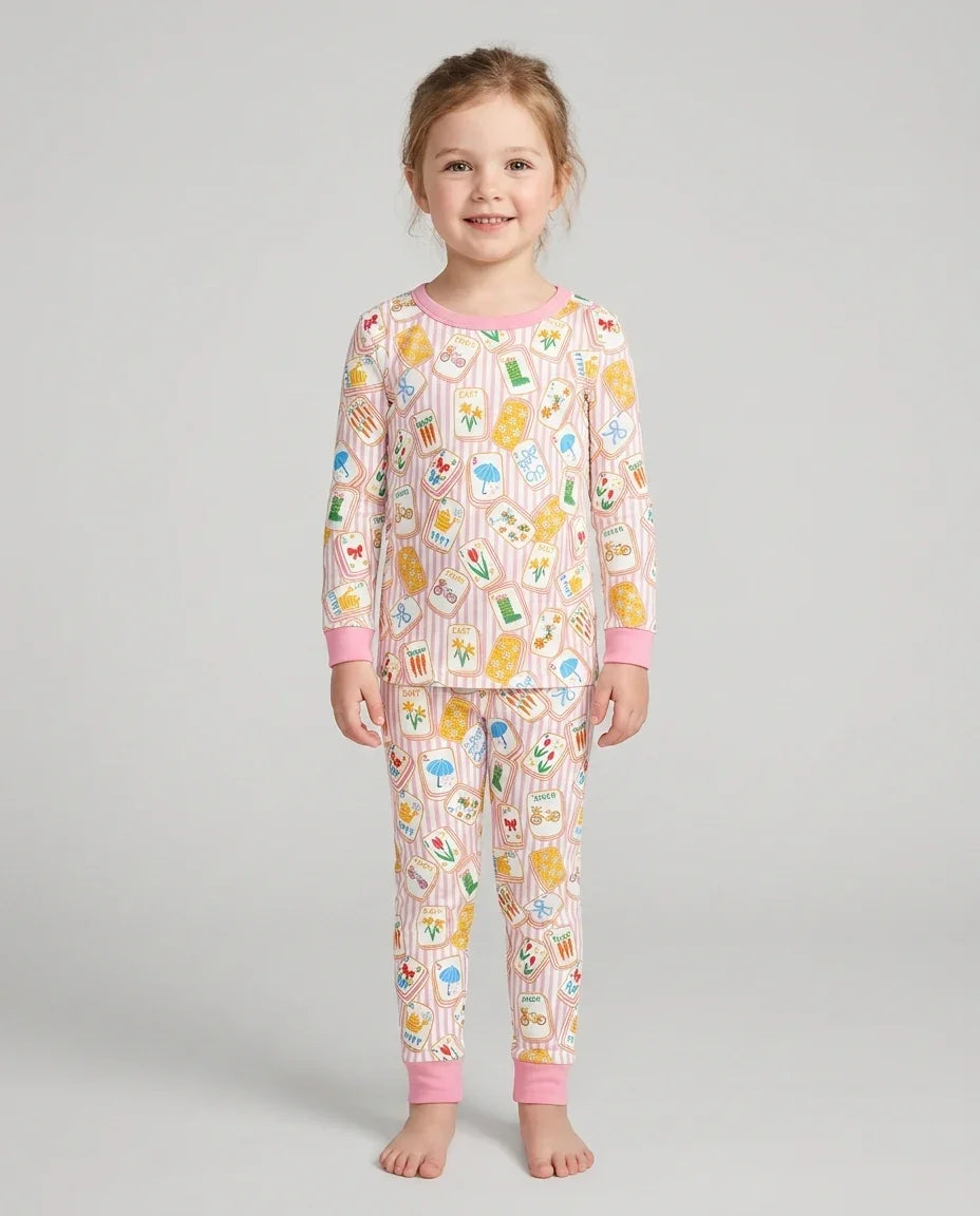 Template Bamboo Two Piece Long Sleeve Pyjamas Set