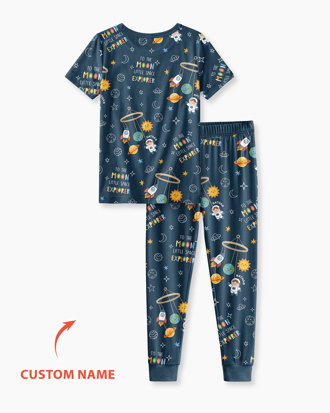 CUSTOM Template Bamboo Two Piece Short Sleeve Pyjamas Set