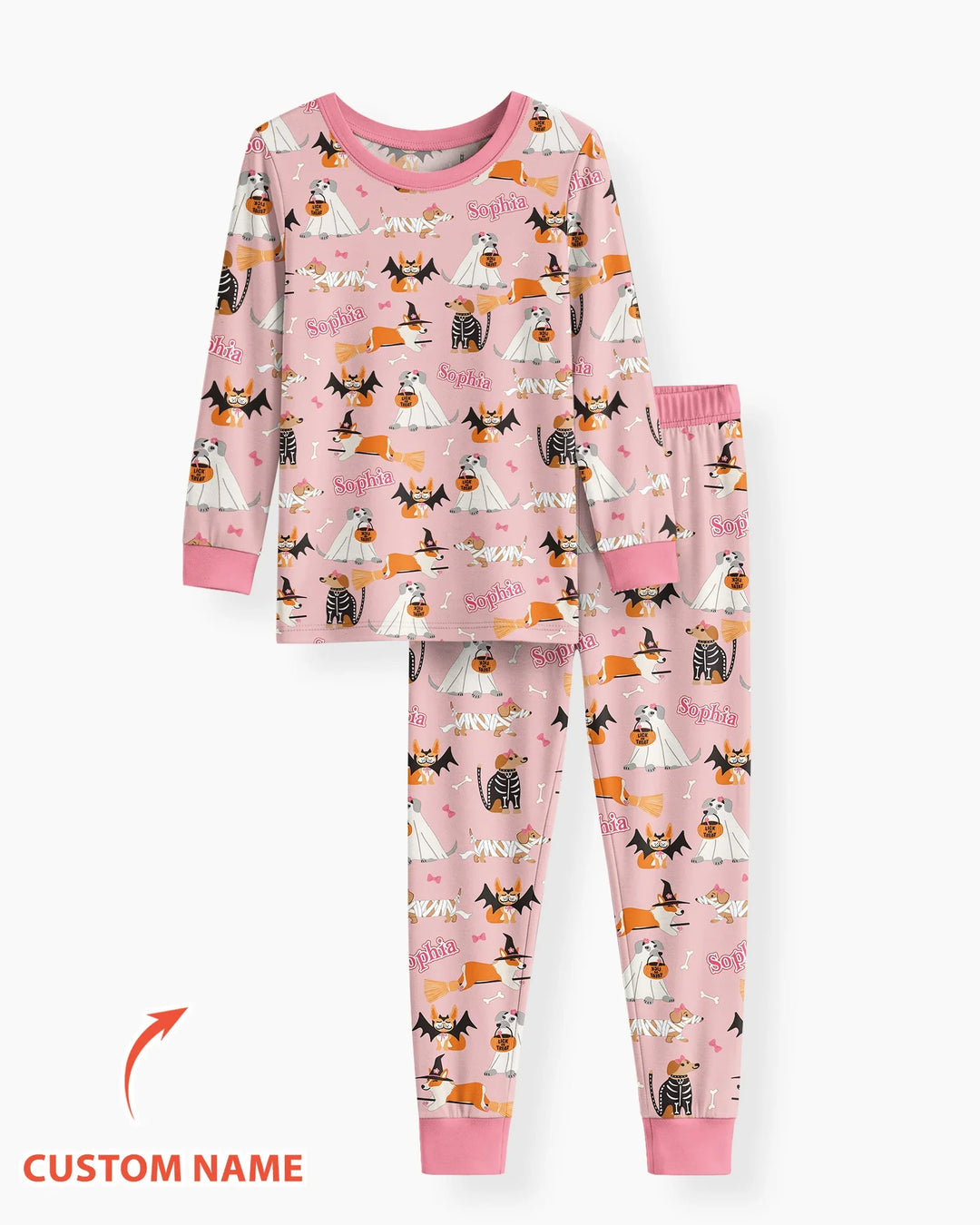 Halloween Dog Bamboo Two Piece Long Sleeve Pajama Set