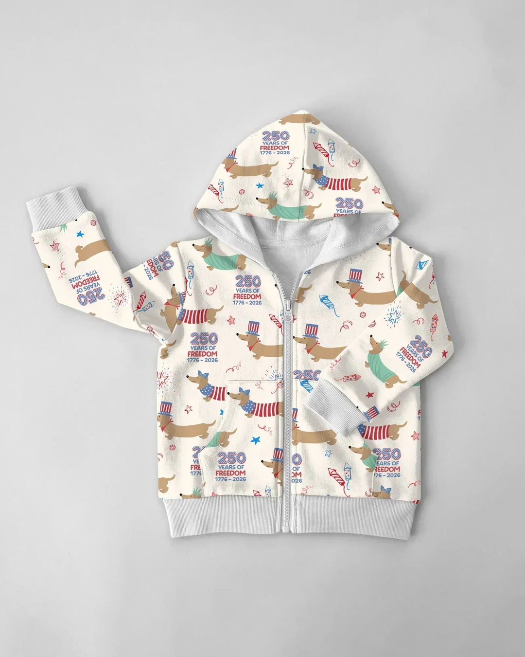 250 Years Of Freedom Bamboo Zip Hoodie