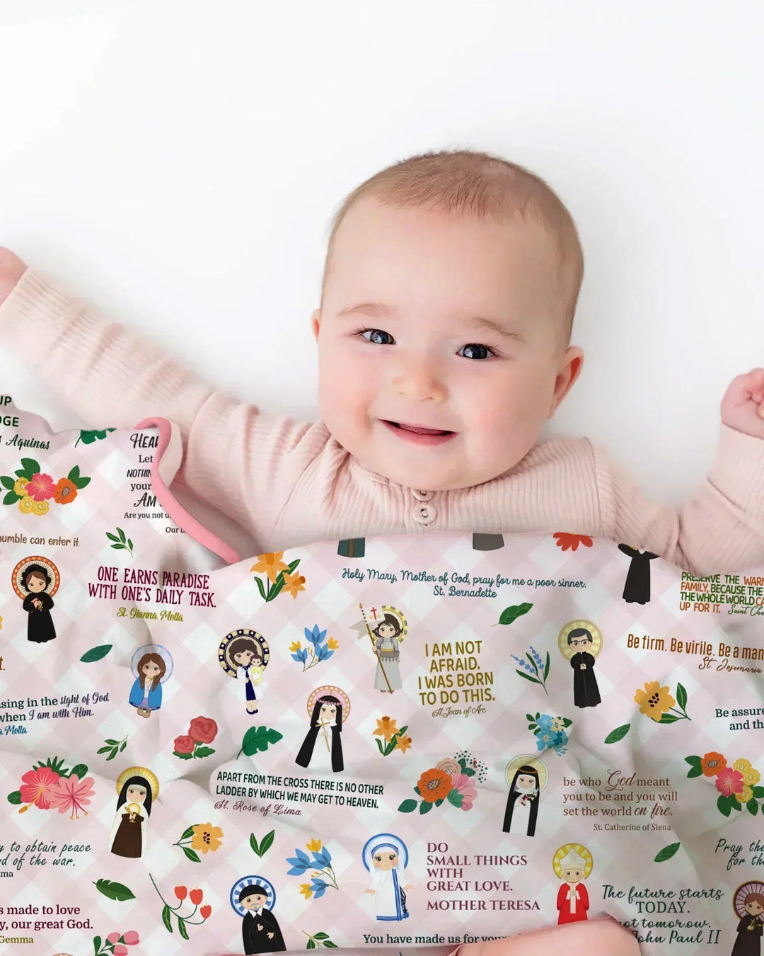 Catholic Saint Quotes Bamboo Blanket