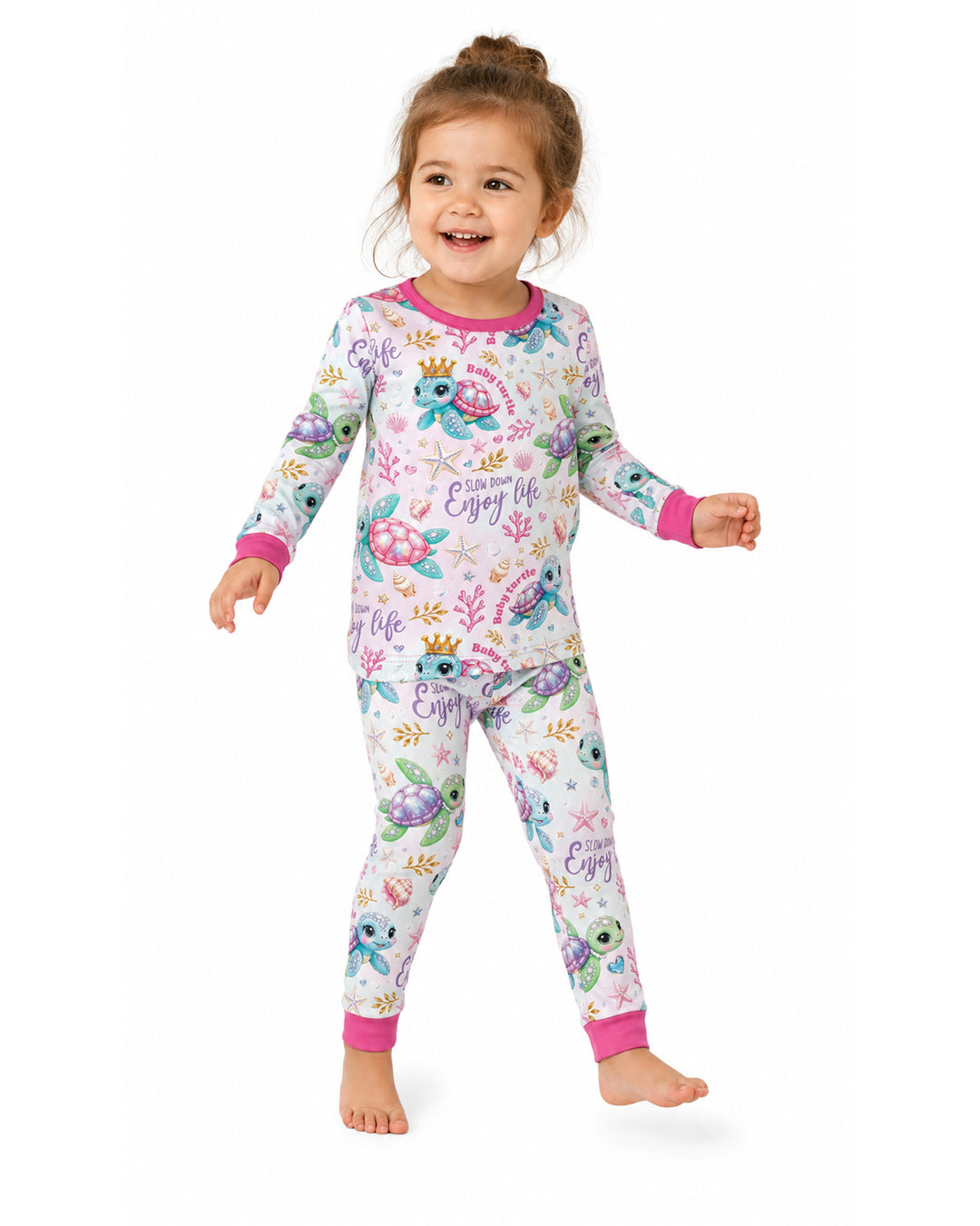 Baby Turtle Bamboo Two Piece Long Sleeve Pajama Set