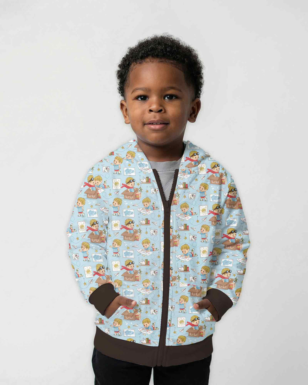 Tiny Explorer Tales Bamboo Zip Hoodie