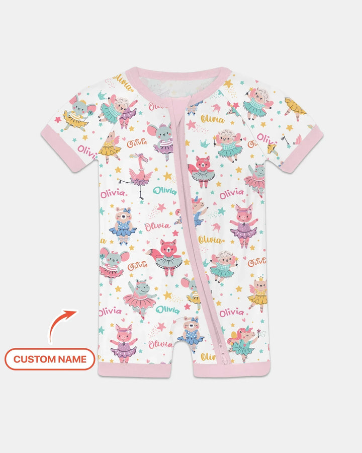 Fairy Friends Ballet Custom Name Bamboo Shorty Zippy
