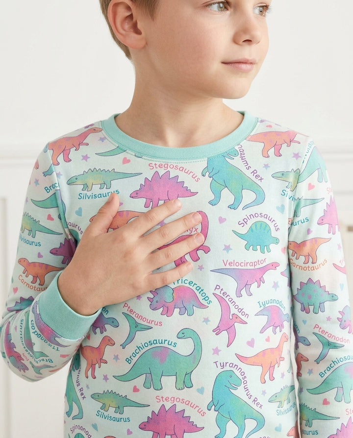 Template Bamboo Two Piece Long Sleeve Pyjamas Set