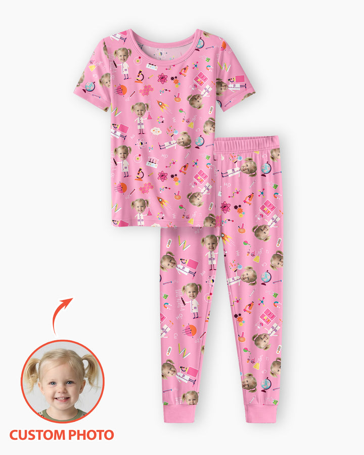 CUSTOM Template Bamboo Two Piece Short Sleeve Pyjamas Set