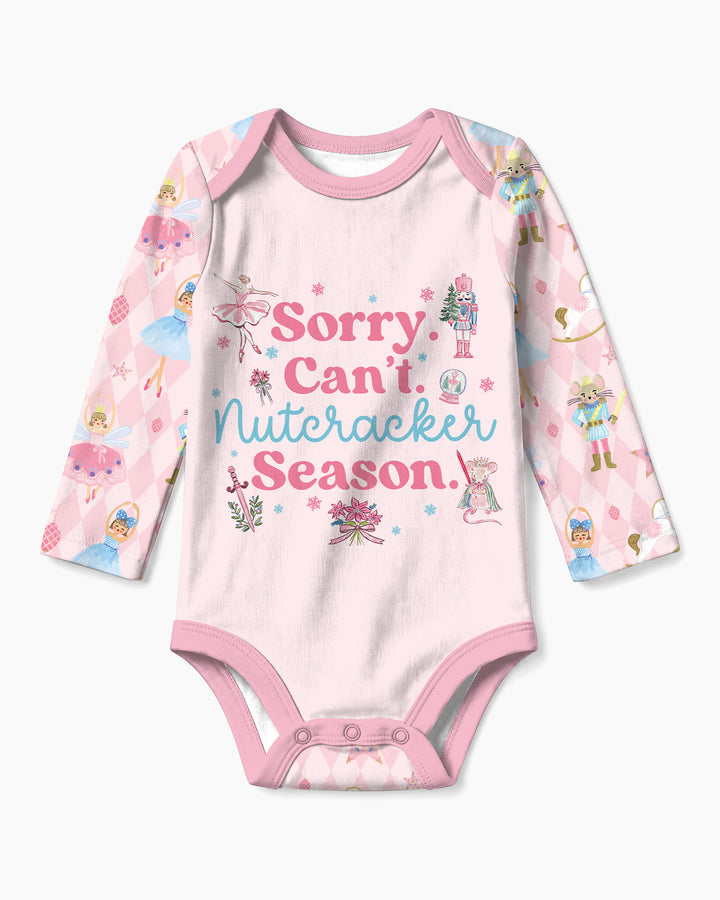 Sorry Can't Nutcracker Season Ballet Christmas Bamboo Bodysuit