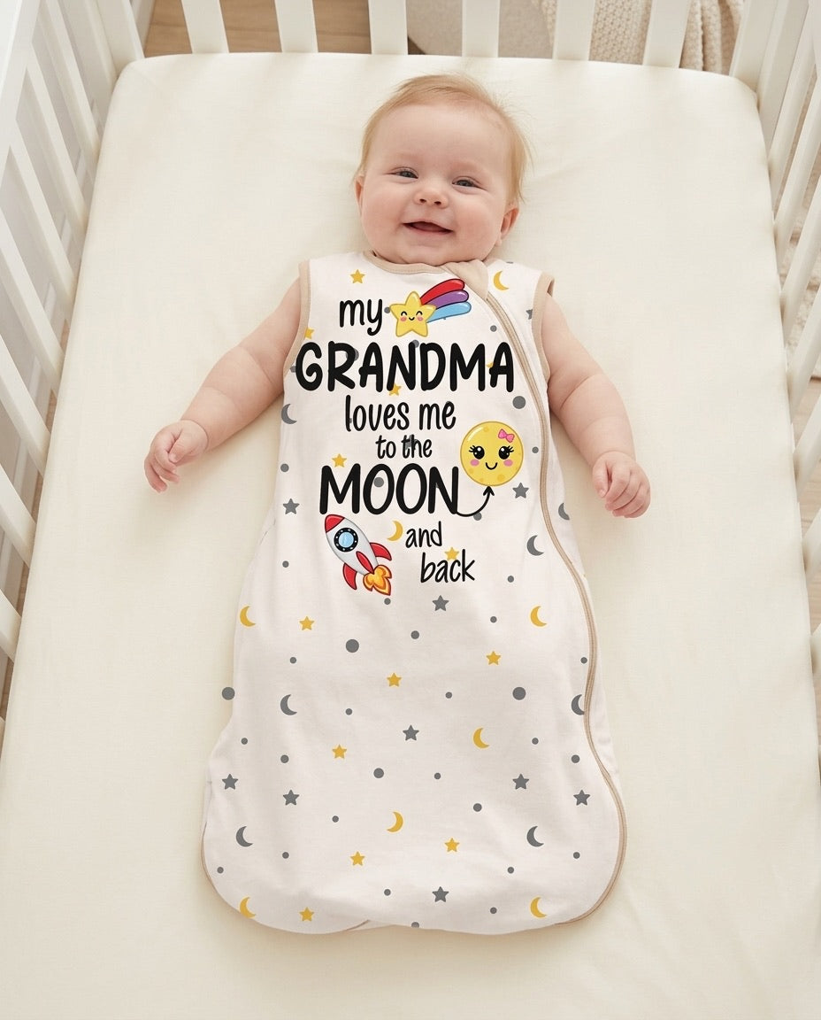 My Grandma Loves Me To The Moon And Back Bamboo Sleep Bag