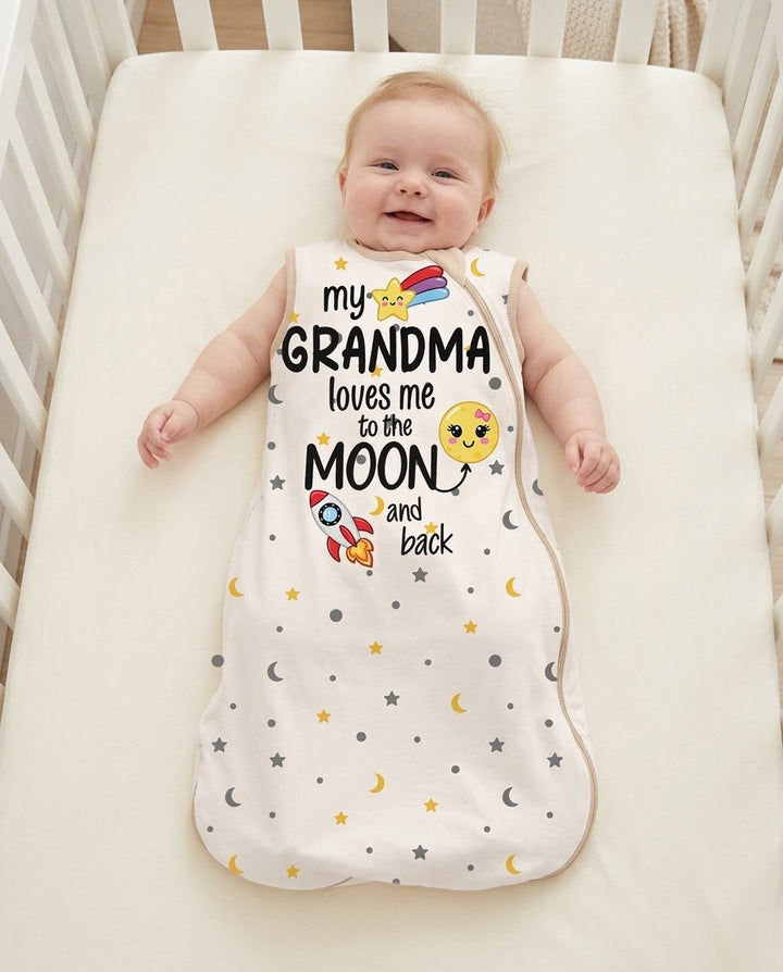 My Grandma Loves Me To The Moon And Back Bamboo Sleep Bag