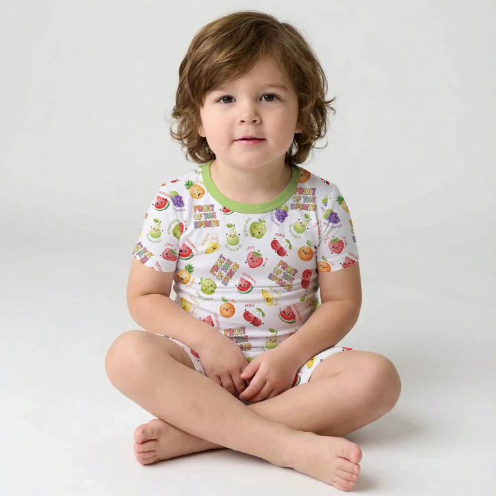 Fruit of the Spirit Bamboo Two Piece Short Sleeve Shorts Pajama Set