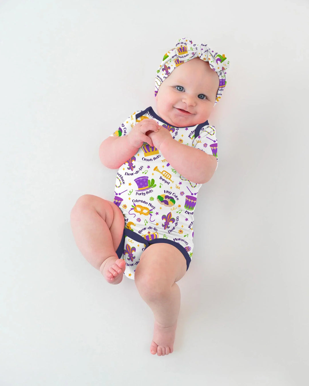 Mardi Gras Family Matching Bamboo Bodysuit