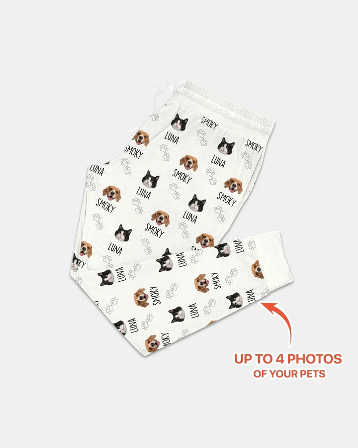 Custom Name and Pet Photos Bamboo Women Pajama Set