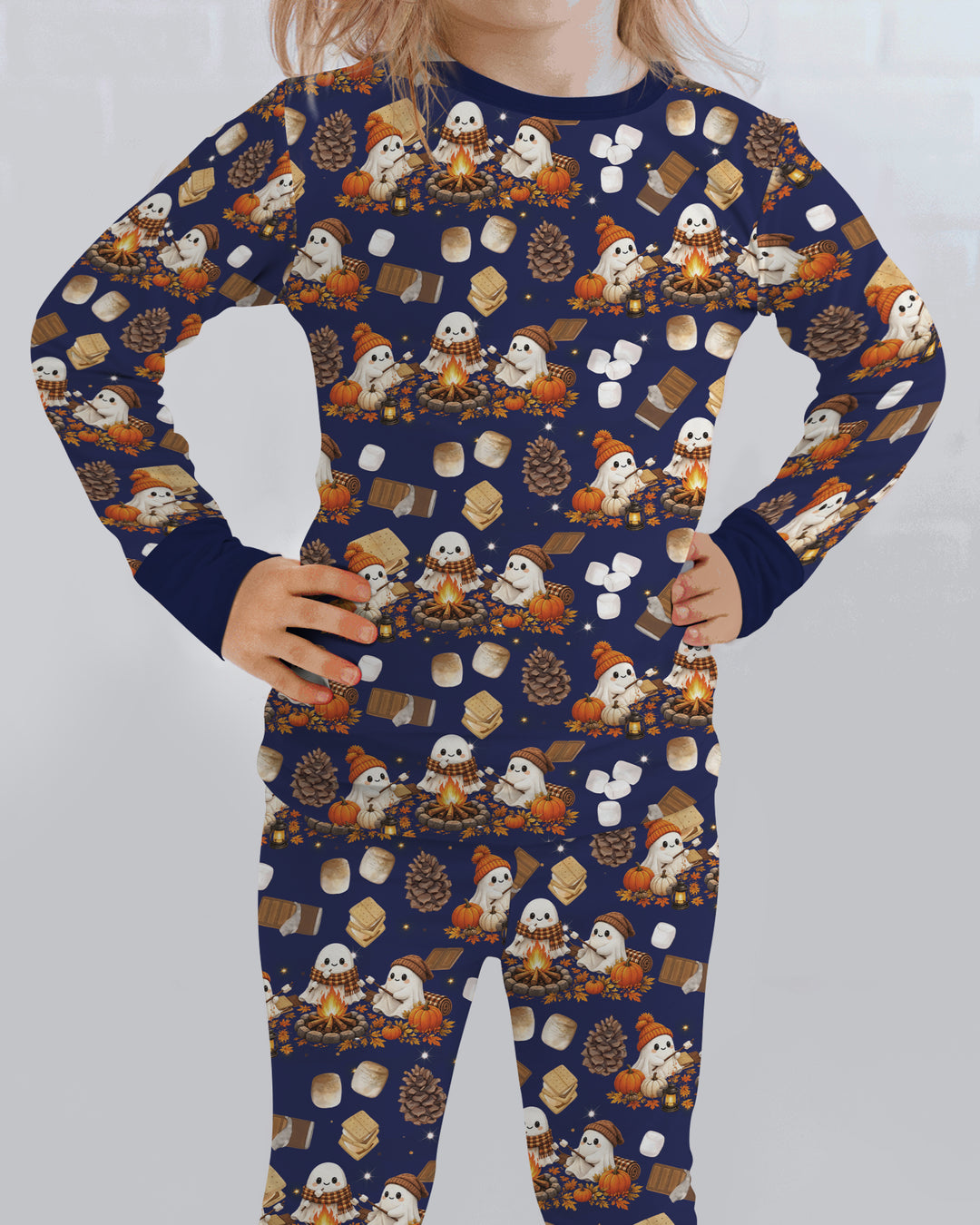 Campfire Boo Bamboo Two Piece Long Sleeve Pajama Set