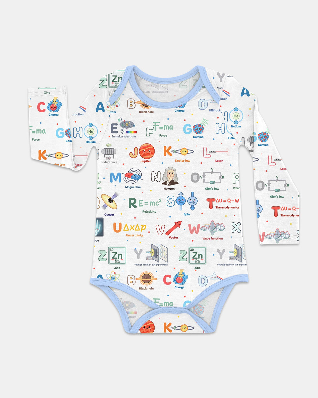 The Physics Alphabet Bamboo Bodysuit