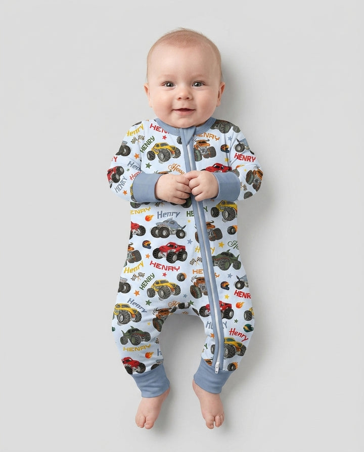 Personalized Monster Truck Bamboo Convertible Zippy