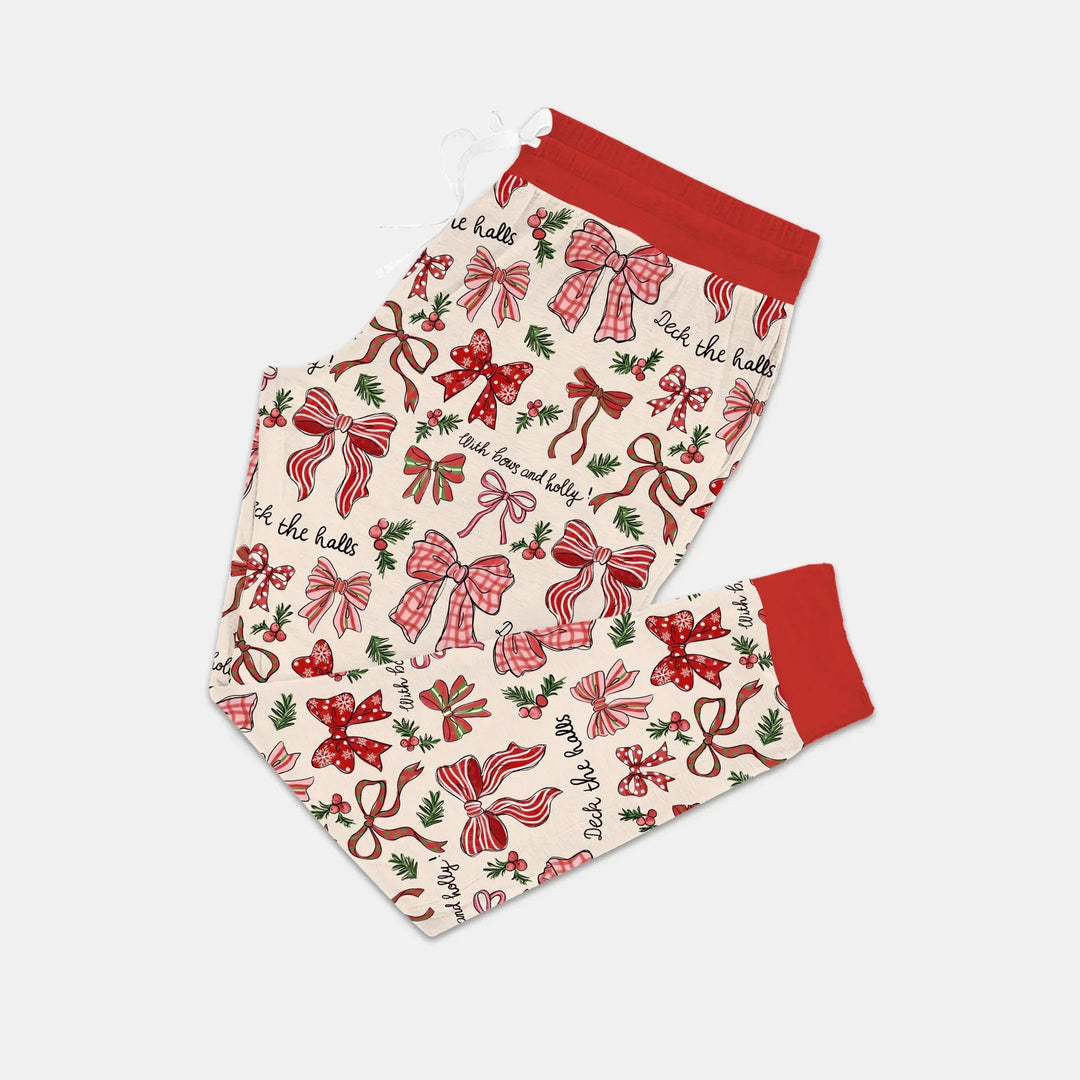 Coquette Christmas Bows Bamboo Women Pajama Set
