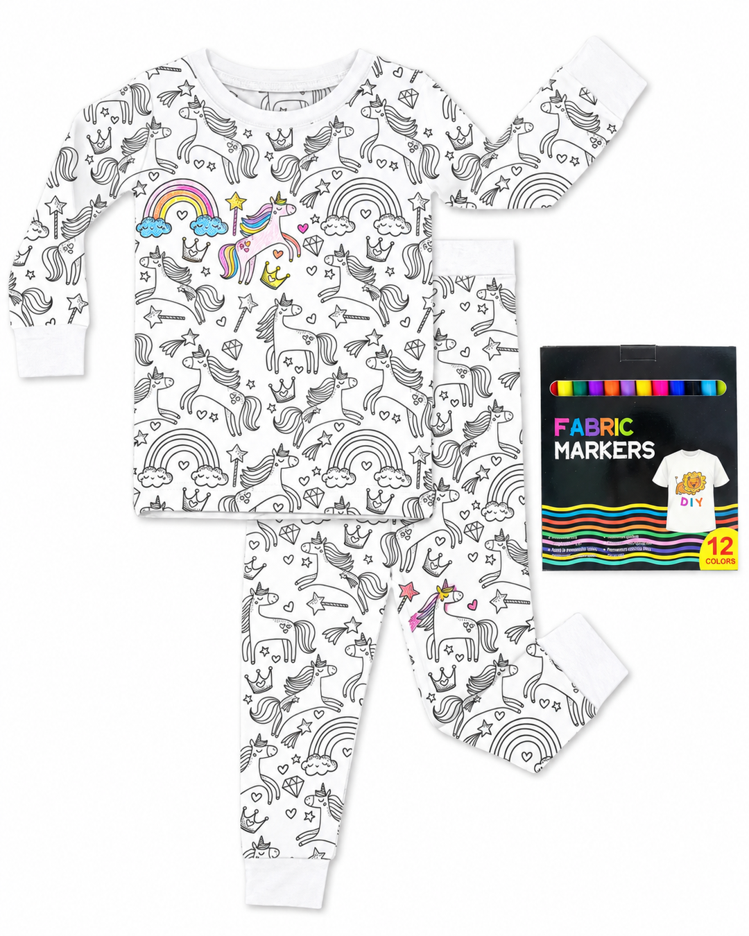 All Colorable Bamboo Two Piece Long Sleeve Pyjamas Set