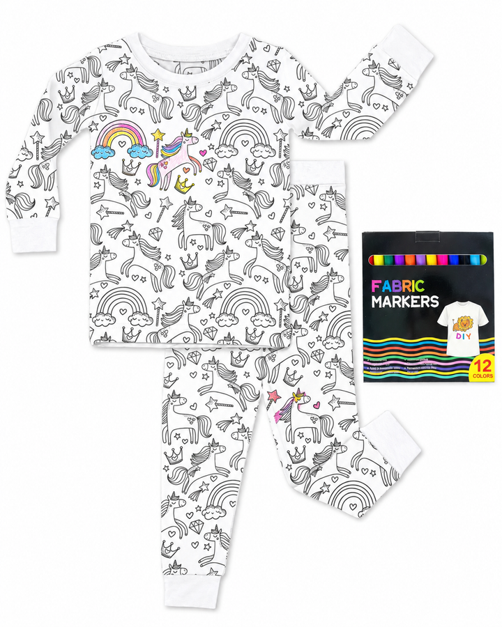 All Colorable Bamboo Two Piece Long Sleeve Pyjamas Set